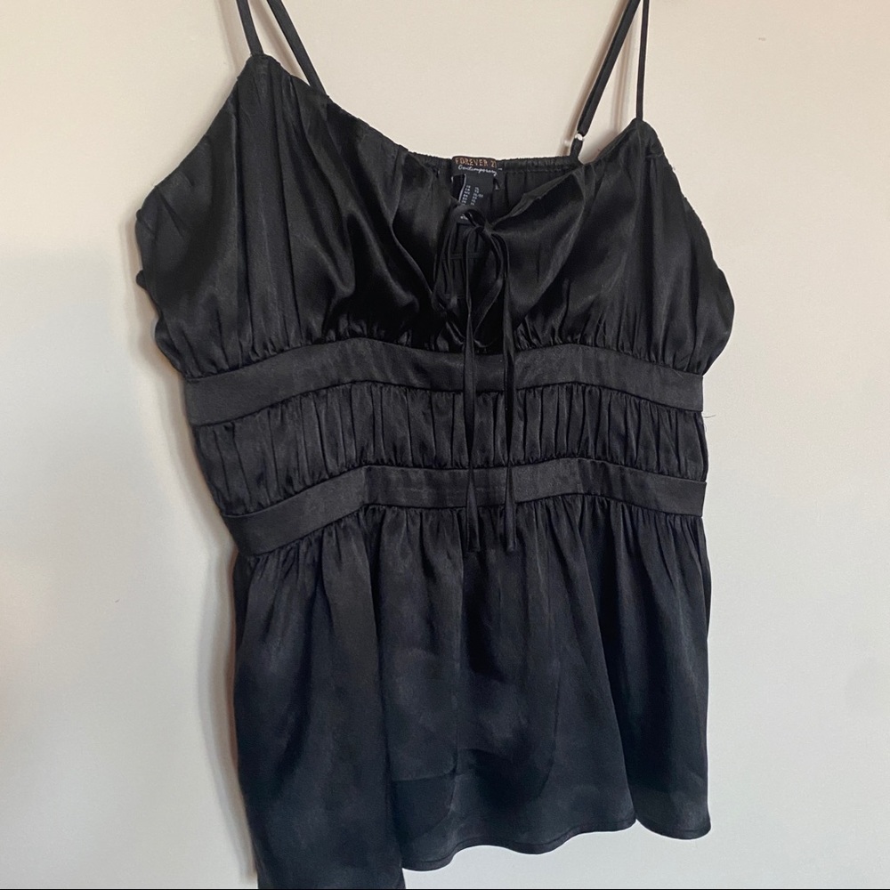 Forever 21 silky black blouse